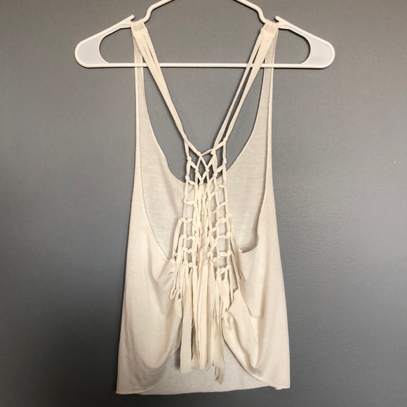 Poof! Super Cool White/OffWhite Tank, Size Small - Picture 3 of 8